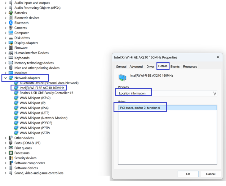 Windows设备管理器查看PCIe设备ID